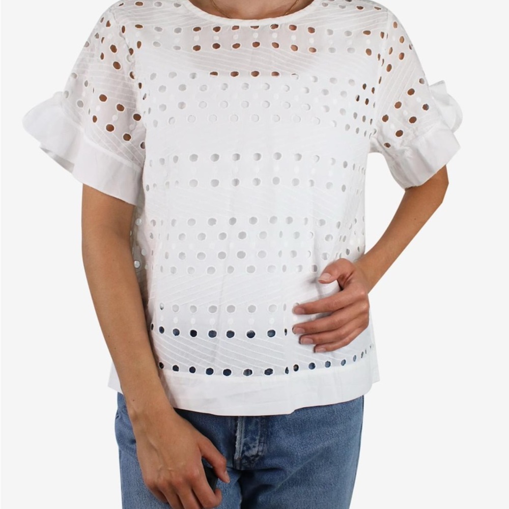 See By Chloe White Eyelet Blouse